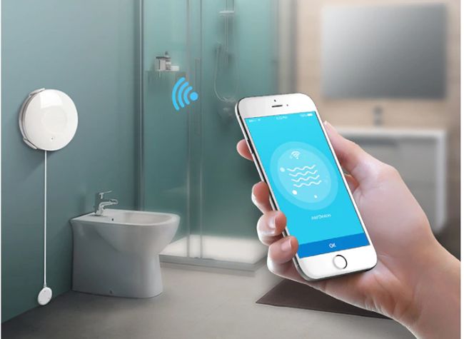 WiFi inteligentný Zaplavový detektor úniku vody Tuya Smart Life