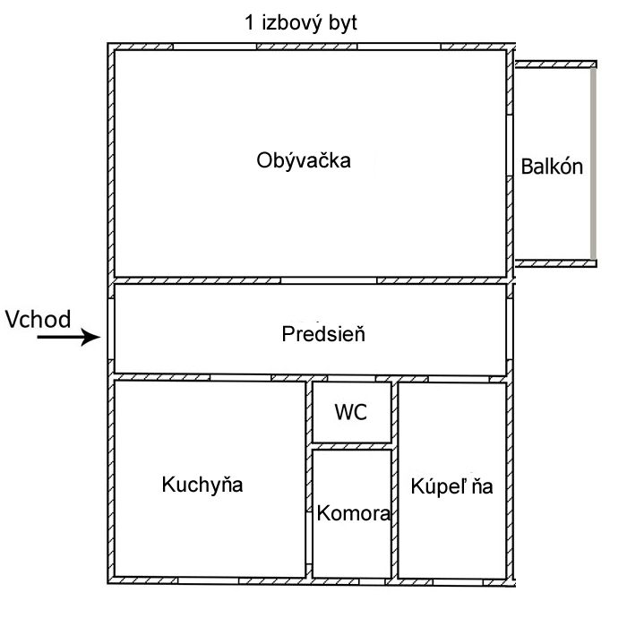 1-Izbový Byt-standard