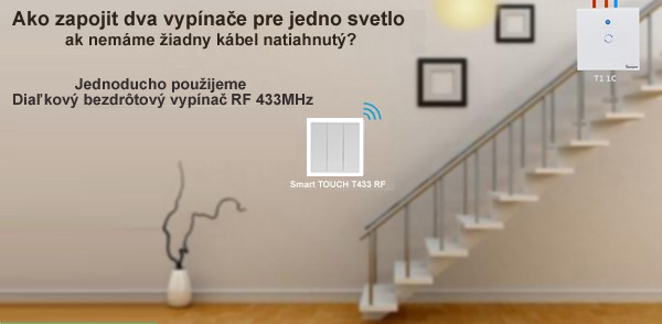 Diaľkový bezdrôtový vypínač RF 433MHz