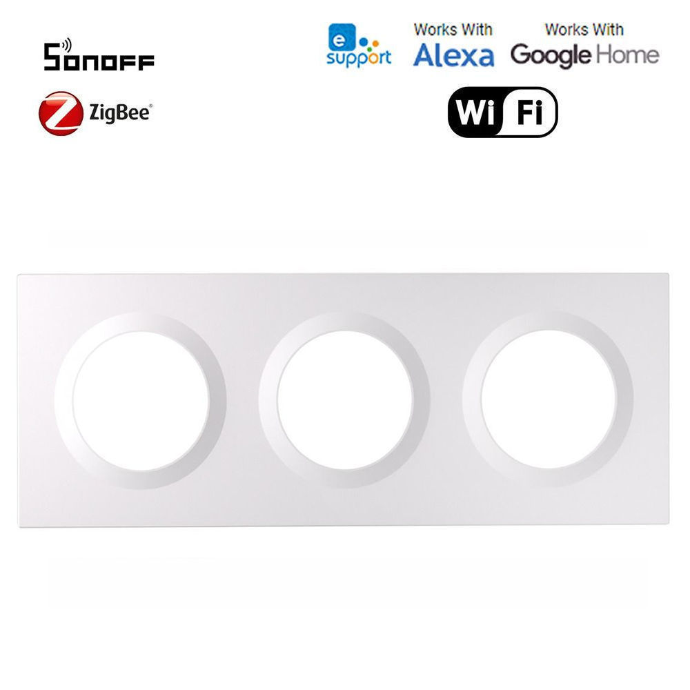 Rámček pre nástenný vypínač SONOFF EF3G – 3-kanaĺový pre vypínače ERBS, E1GS a E1GSL