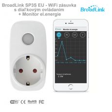 BroadLink SP3S EU - WiFi zásuvka s diaľkovým ovládaním + monitor El.energie