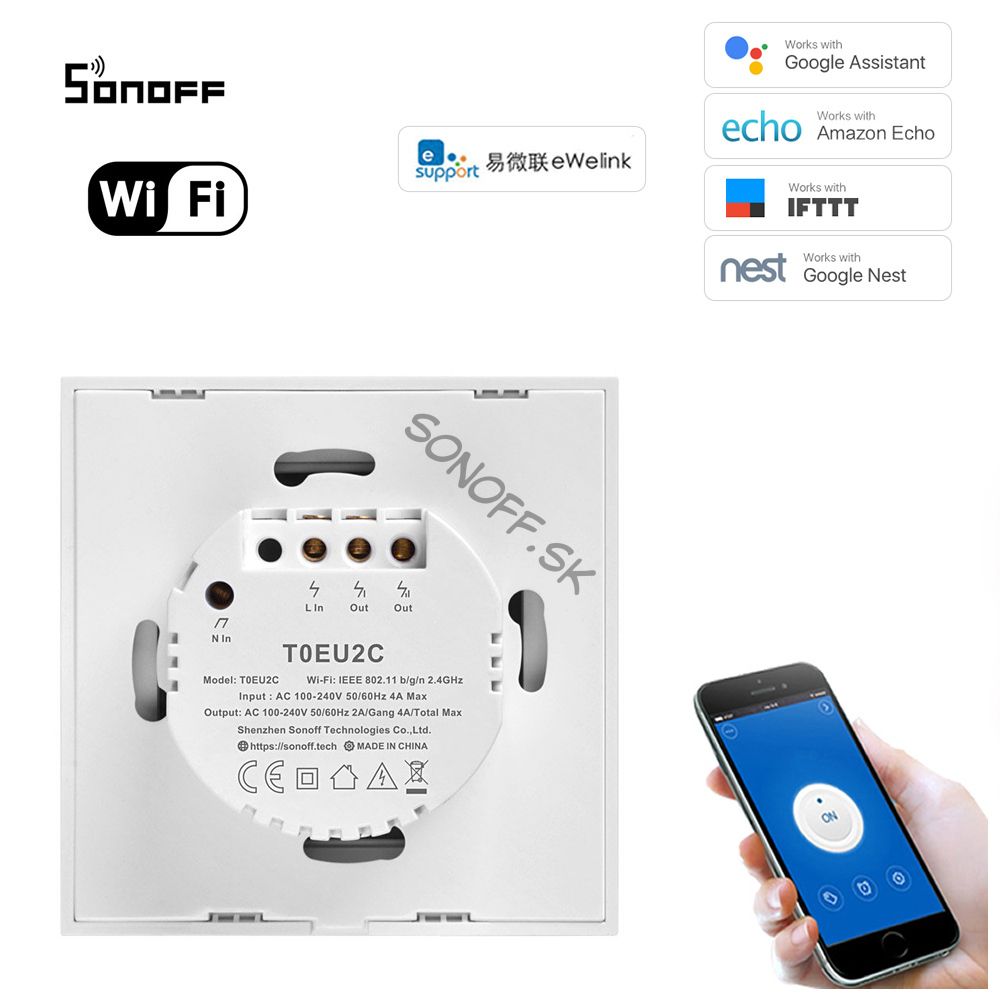 Www Sonoff Sk Dotykove Vypinace Sonoff Tx0 2ch Wifi Eu
