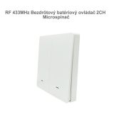 RF 433MHz Bezdrôtový batériový ovládač 2CH Microspínač