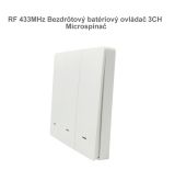 RF 433MHz Bezdrôtový batériový ovládač 3CH Microspínač