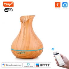 Wifi inteligentný ultrazvukový aróma difuzér TuyaSmart - svetlé drevo