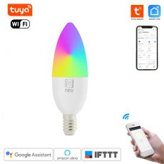 Tuya Smart žiarovka LED E14 6W RGB+CCT farebná a biela, stmievateľná, WiFi