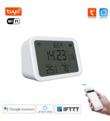 WiFi Senzor 4v1 Teplota, Vlhkosť, Intenzita svetla, hodiny-budík - Tuya Smart Life