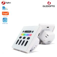 GLEDOPTO GL-W-001 4-zónový LED RF bezdrôtový nástenný panel (pre ovládače Gledopto Pro LED), prevádzkový z 230 V AC