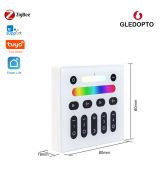 GLEDOPTO 4-zónový LED RF bezdrôtový nástenný panel (pre ovládače Gledopto Pro LED), napájaný z batérie