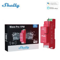 Shelly Wave Pro 1PM na DIN lištu s 1-kanálovým meračom výkonu a protokolom Z-Wave