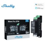 Shelly Wave Pro 2PM na DIN lištu s 2-kanálový meračom výkonu a protokolom Z-Wave