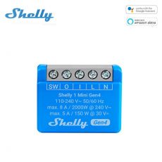 Shelly 1 Mini 4. generácie  (Wi-Fi + Bluetooth / Zigbee 3.0) reléový modul, kompatibilný s Matter