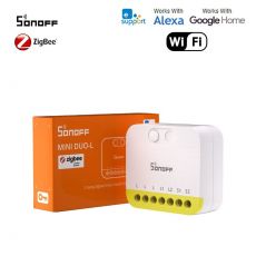 Sonoff MINI DUO-L 2-gangový Zigbee inteligentný spínač (bez nulového vodiča)