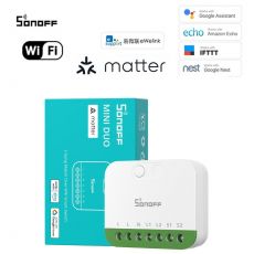 Sonoff MINI DUO 2-gangový inteligentný spínač Matter cez WiFi