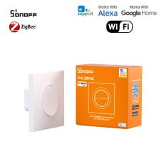 SONOFF Orb-ZBW2L 2-kanálový Zigbee inteligentný spínač (bez nulového vodiča) – dvojkanálový, spínač iba s fázovým vodičom, Zigbee, biely (MINI-ZB2GS-LE)