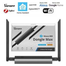 SONOFF Z-Wave 800 PoE Dongle Max – sieťový adaptér Z-Wave LR, Wi-Fi, PoE, USB, sivý (Dongle-MZG23)